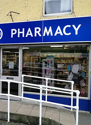 Security window film installed for front of a pharmacy